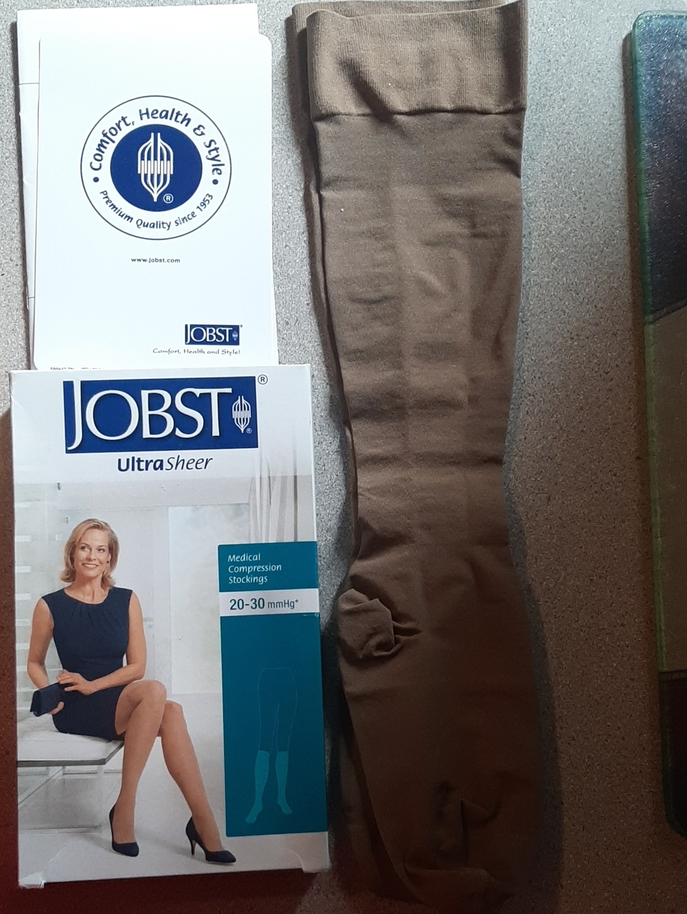 JOBST UltraSheer Medical Compression Stockings 20-30mmHg Suntan Med Closed Toe